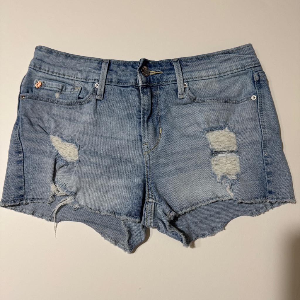 Denizen From Levi's Blue Distressed Jean Shorts